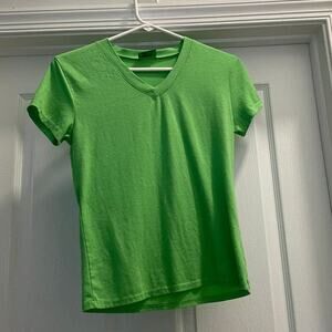 Firehouse Womens Short Sleeve Scoop Neck Casual T-Shirt Size L Green